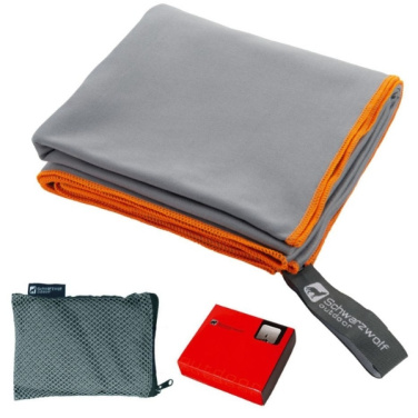 Logo trade corporate gift photo of: Towel MALAREN Schwarzwolf